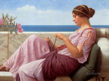  classicist Canvas - Souvenir Neoclassicist lady John William Godward